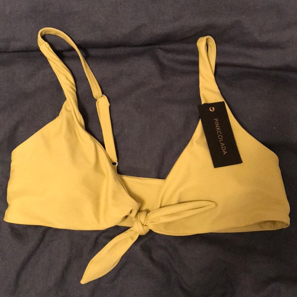 PINKCOLADA Tie-Front Bikini Top - Picture 5 of 6